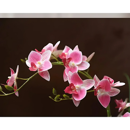 Keramikvase mit Orchidee – Elegante Deko Vase mit künstlicher Blume