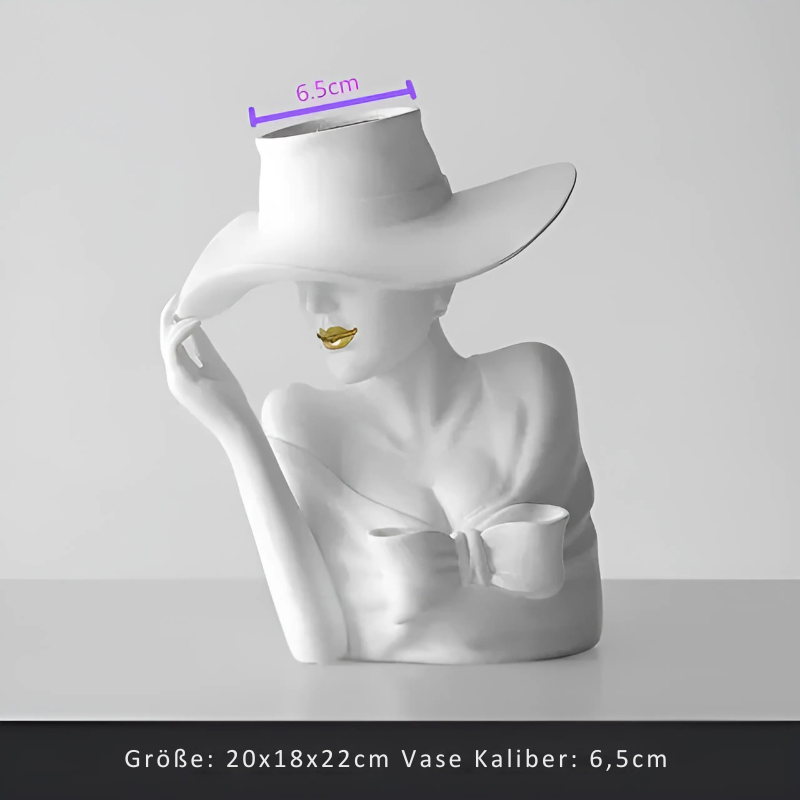 Elegante Damen-Blumenvase – Stilvolle Deko für Wohnzimmer & Tischdeko