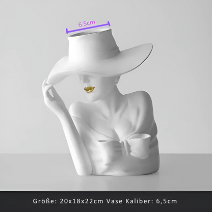 Elegante Damen-Blumenvase – Stilvolle Deko für Wohnzimmer & Tischdeko