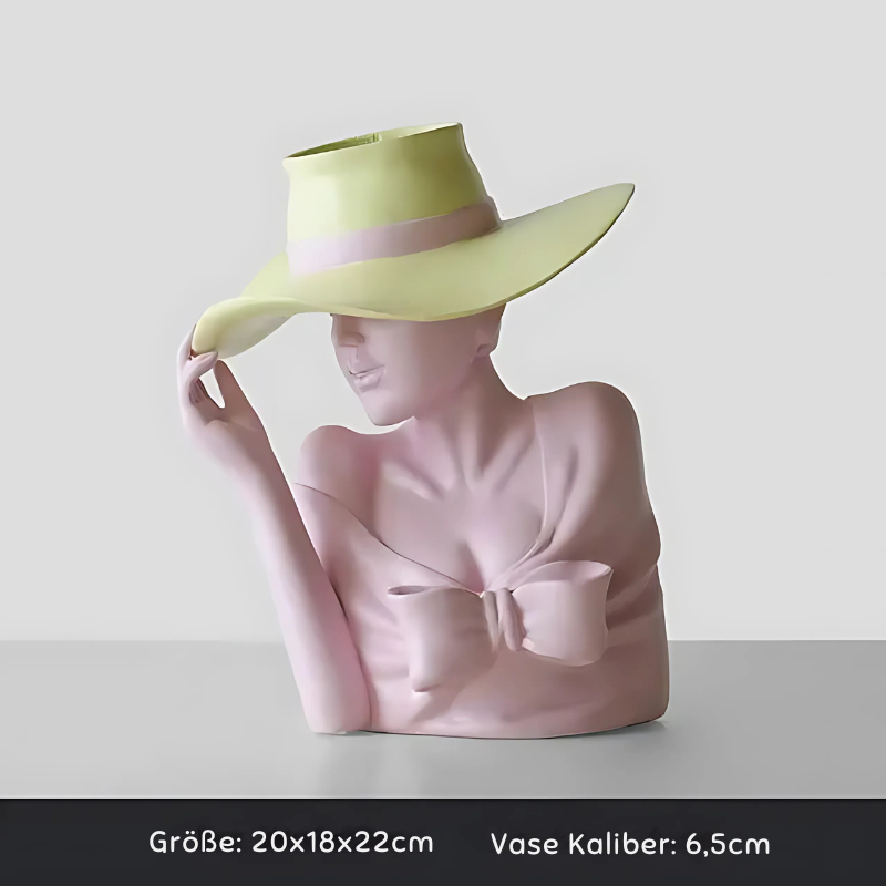 Elegante Damen-Blumenvase – Stilvolle Deko für Wohnzimmer & Tischdeko