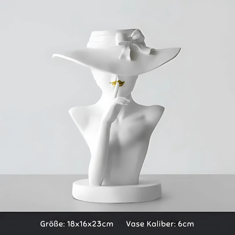 Elegante Damen-Blumenvase – Stilvolle Deko für Wohnzimmer & Tischdeko