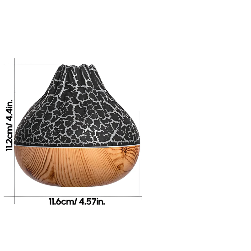Vulkan-Luftbefeuchter – Verstellbarer Nebel, Leiser Betrieb und Einfaches Nachfüllen – Ideal für Zuhause und Büro