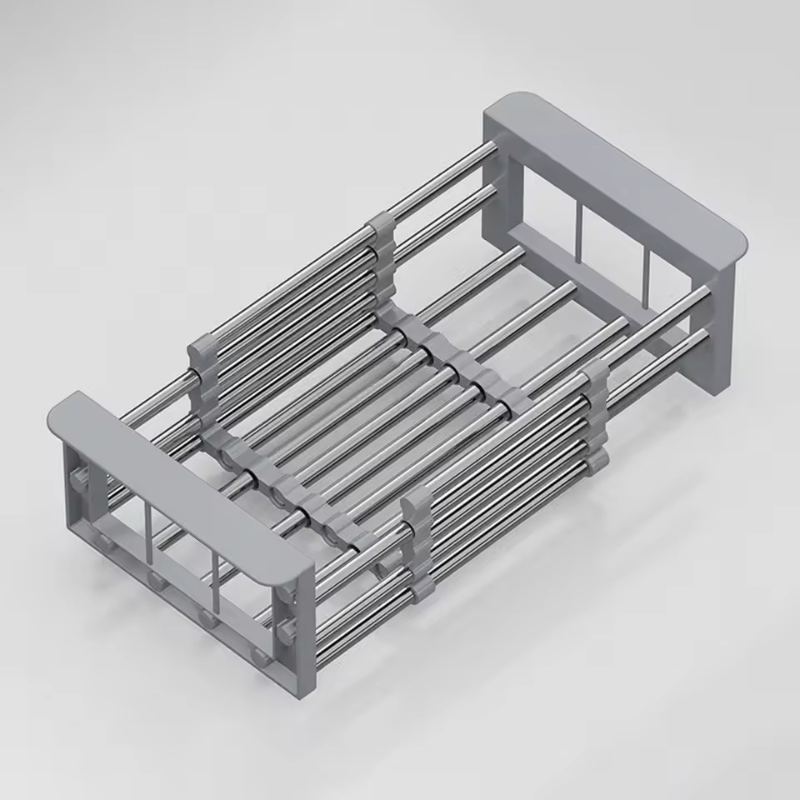 Verstellbares Abtropfgestell – Rostfreier Edelstahl Spülkorb mit Abflusslöchern