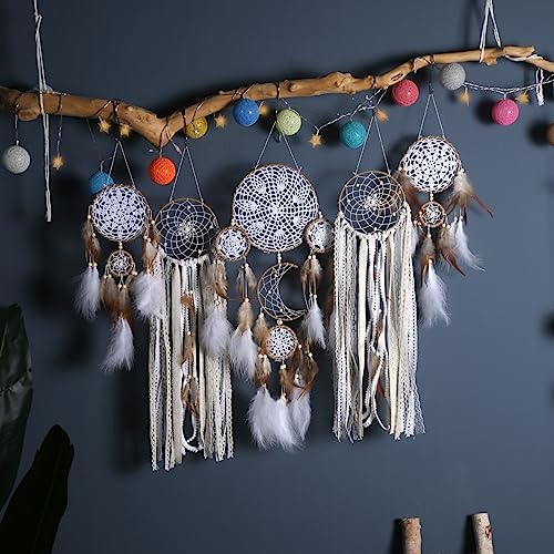 Handgefertigter Traumfänger Set – Boho Wanddeko