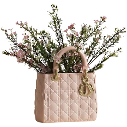 Gestalter-Taschenvase - Stylische Handtaschenvase für Dekoration & Blumen