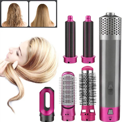 5-in-1 Haartrockner & Styler – Warmluftbürste zum Trocknen, Locken & Glätten