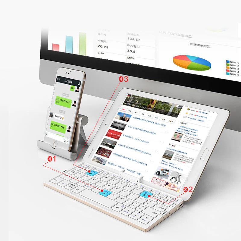 Faltbare Bluetooth-Tastatur – Kompakte & Kabellose Tastatur für unterwegs