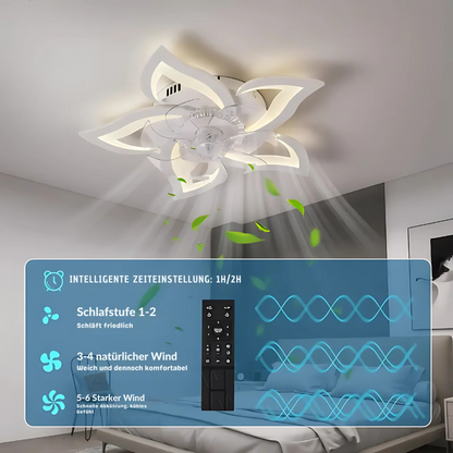 Stiller LED-Deckenventilator - mit 3-farbiger Beleuchtung & Fernbedienung