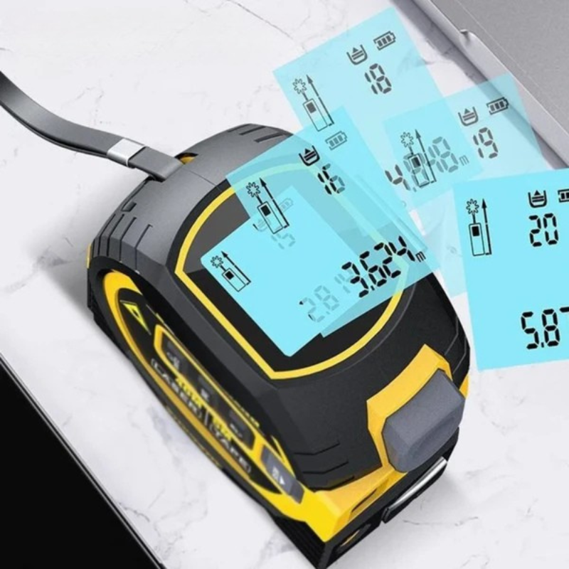 3 In 1 Digitales Laser-Maßband – 40m Laser-Entfernungsmesser & 5m Maßband