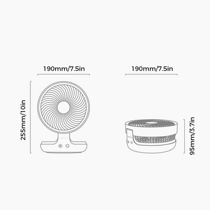 USB Tischventilator – Leiser & Leistungsstarker Ventilator mit 4 Geschwindigkeiten