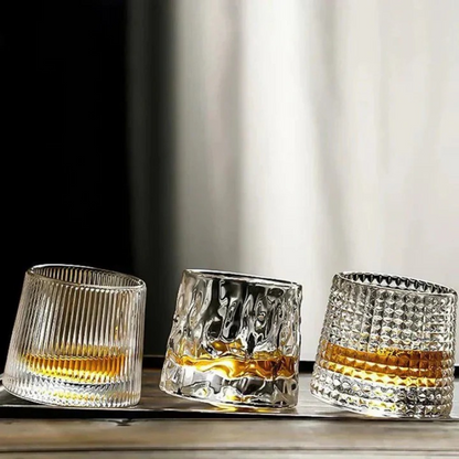 Luxus Kristall Whiskyglas – Elegantes Wellen-Design für besten Genuss