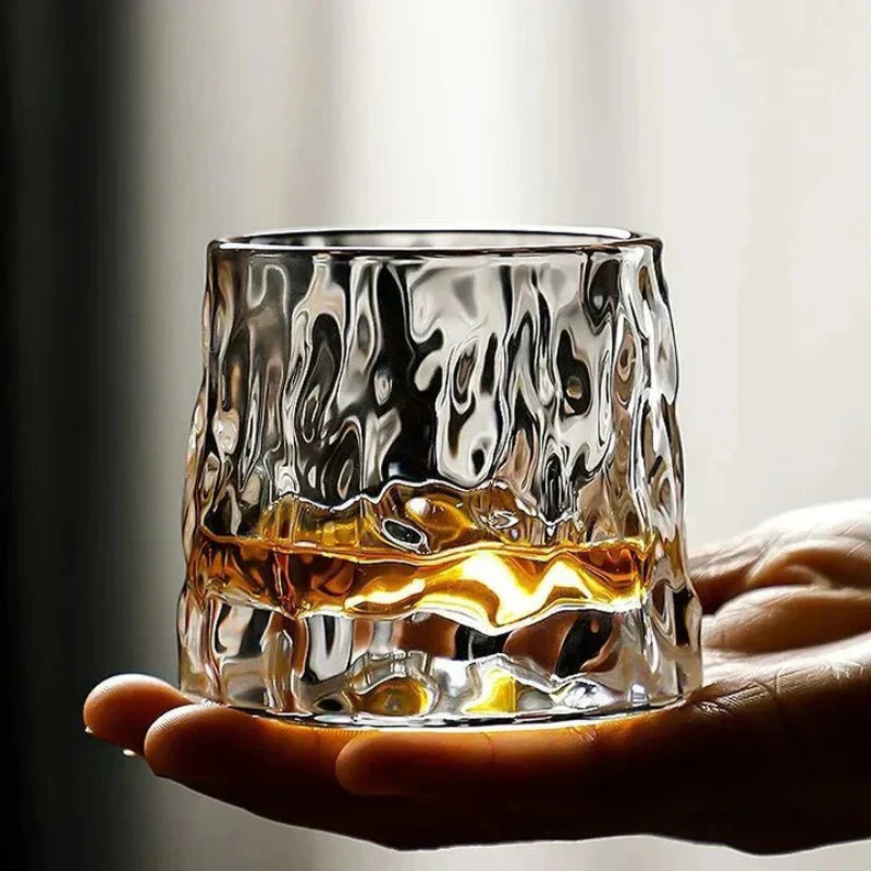 Luxus Kristall Whiskyglas – Elegantes Wellen-Design für besten Genuss