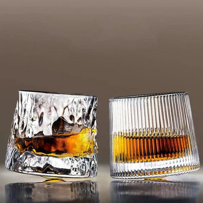 Luxus Kristall Whiskyglas – Elegantes Wellen-Design für besten Genuss