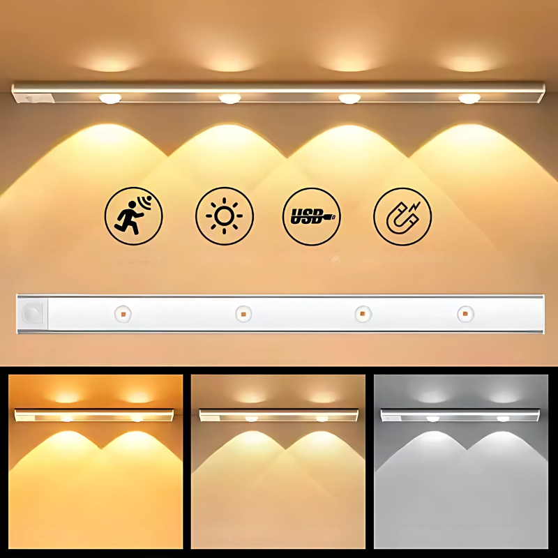 Wiederaufladbares LED Nachtlicht – Bewegungsaktivierte Schrankbeleuchtung