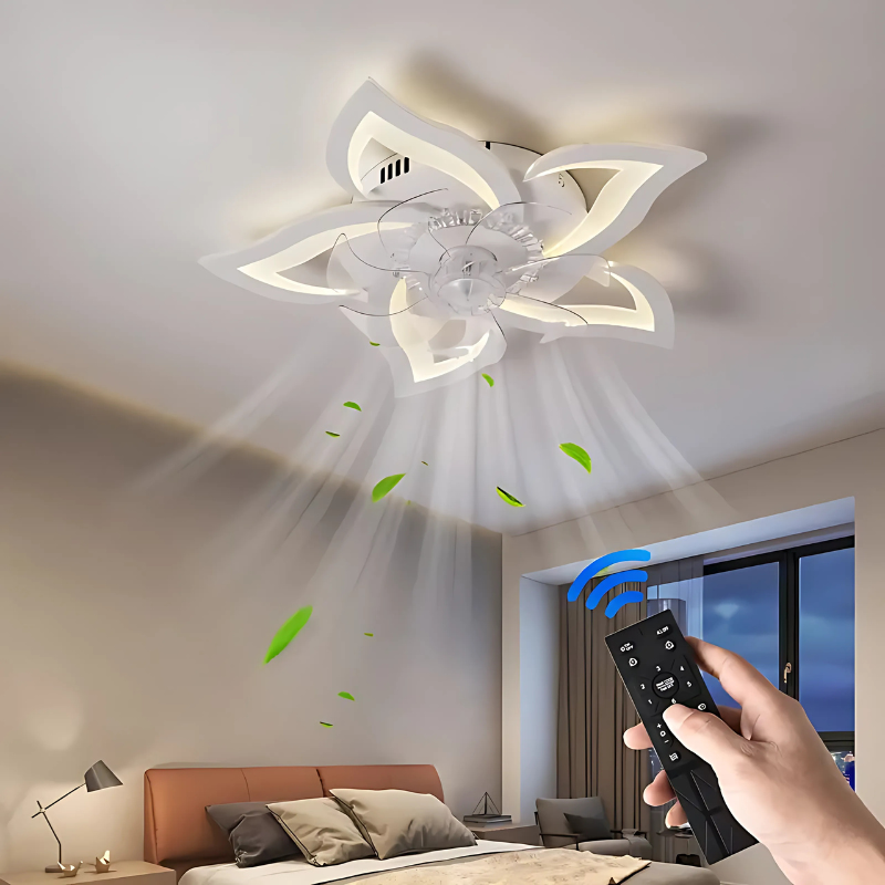 Stiller LED-Deckenventilator - mit 3-farbiger Beleuchtung & Fernbedienung