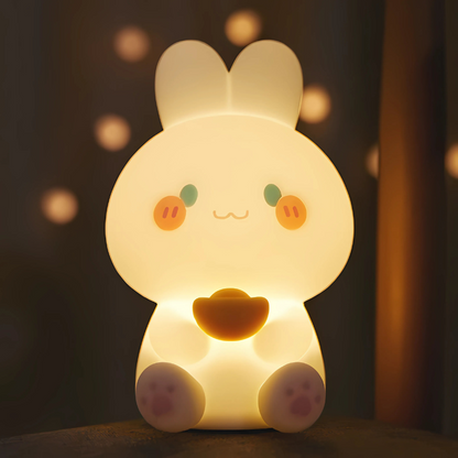 Bunnygold  LED Nachtlicht – Niedliche Berühren Sie-Lampe mit USB-C & Warmlicht