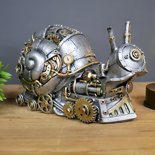 Mechanische Steampunk-Tierfiguren - Einzigartige Harzdekoration mit Filigranen Zahnrädern