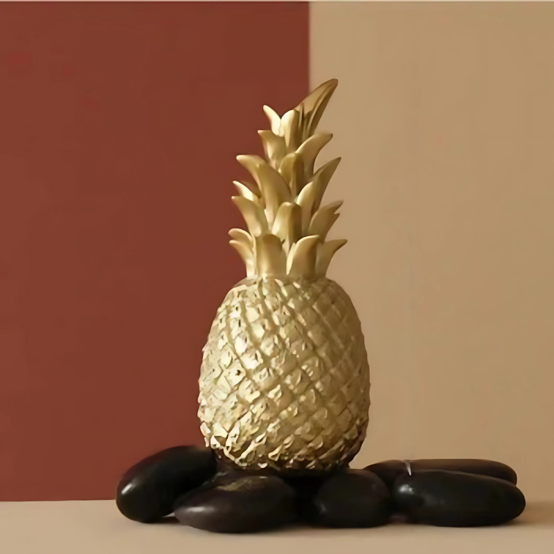 Luxuriöses Ananas-Dekor - stilvoller dekorativer Metallic-Harz-Akzent für Haus & Büro