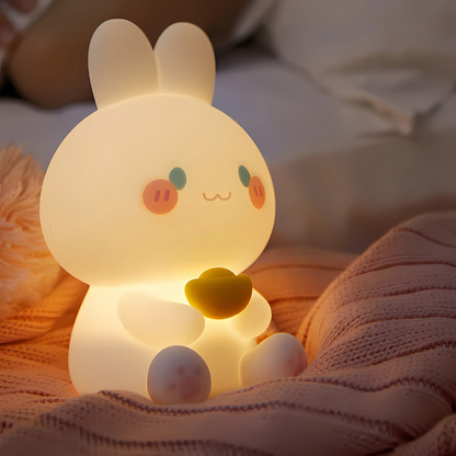 Bunnygold  LED Nachtlicht – Niedliche Berühren Sie-Lampe mit USB-C & Warmlicht