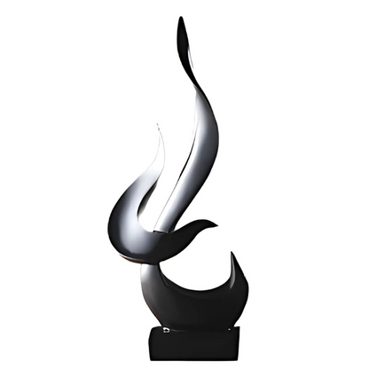 Feuer Skulptur Harz Deko – Moderne Flammen Statue für Wohnzimmer & Büro