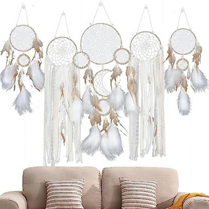 Handgefertigter Traumfänger Set – Boho Wanddeko