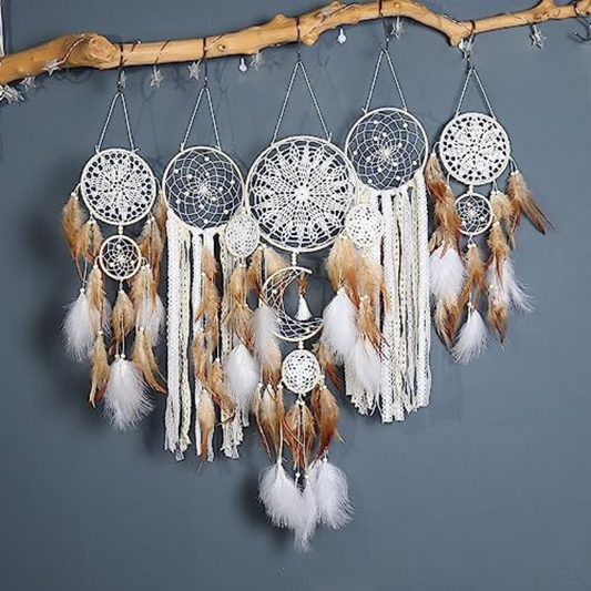 Handgefertigter Traumfänger Set – Boho Wanddeko