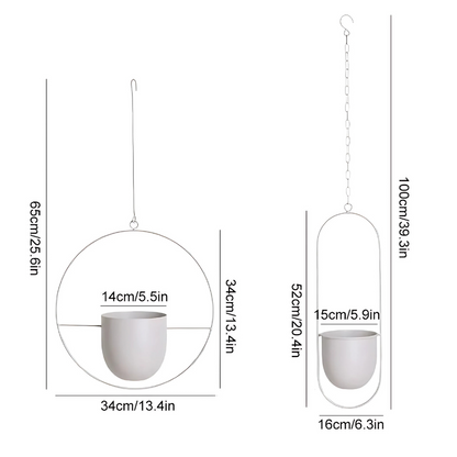 Modernes Metall-Hängepflanzgefäß – Stilvoller Pflanztopf für drinnen & draußen