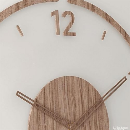 Lautlose Holz Wanduhr – Präzises Quarzwerk