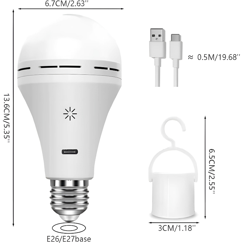 Kabellose LED Tischlampe – Wiederaufladbar & Dimmbar per Touch