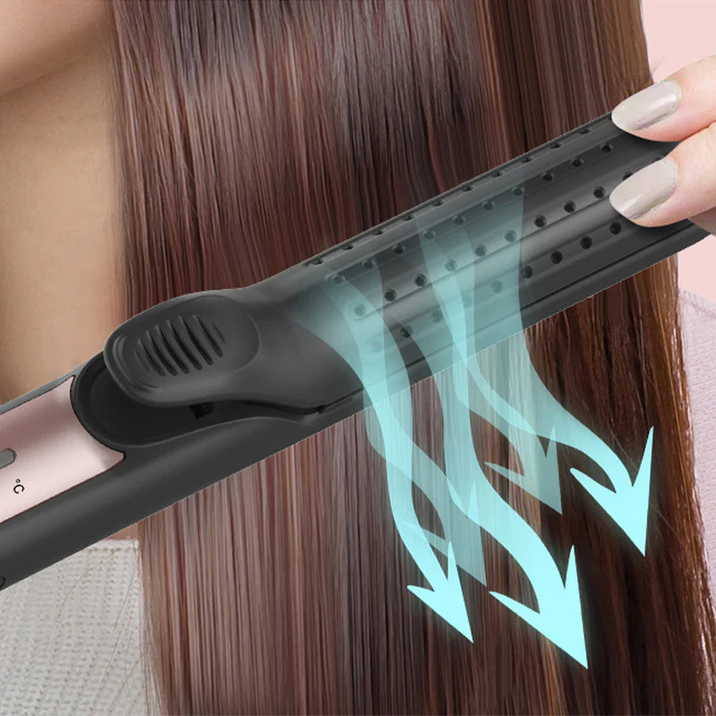 Kaltluft-Lockenstab & Glätteisen – 2-in-1 Haarglätter mit Anti-Frizz & Hitzeschutz