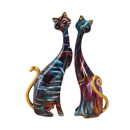 Resin-Katzenfigur – Elegante Deko-Statue für Zuhause & Büro