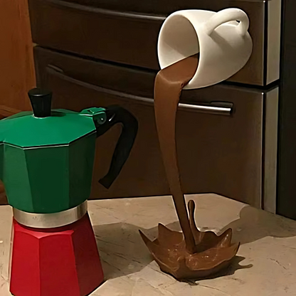 3D Schwebende Kaffeetasse – Magische Deko für Zuhause & Büro