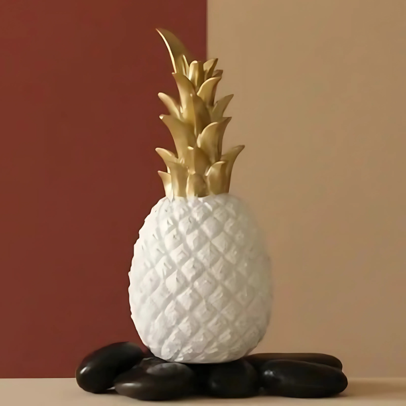 Luxuriöses Ananas-Dekor - stilvoller dekorativer Metallic-Harz-Akzent für Haus & Büro