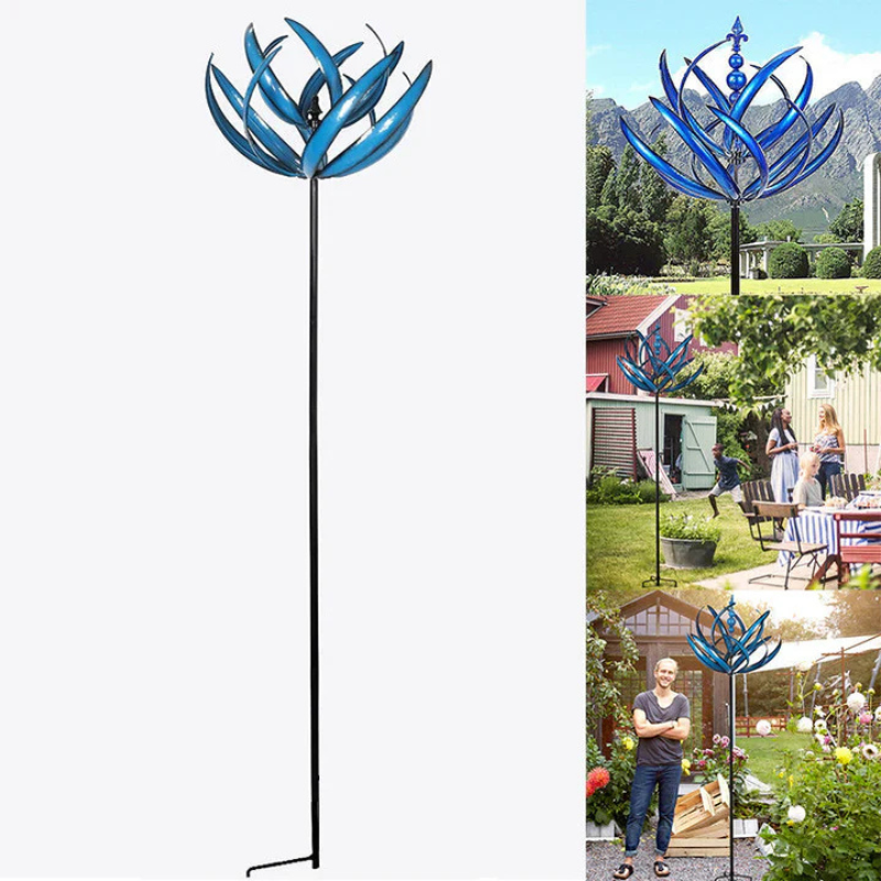 Windspiel Garten Metall – Wetterfeste Windmühle für dekorative Gartengestaltung