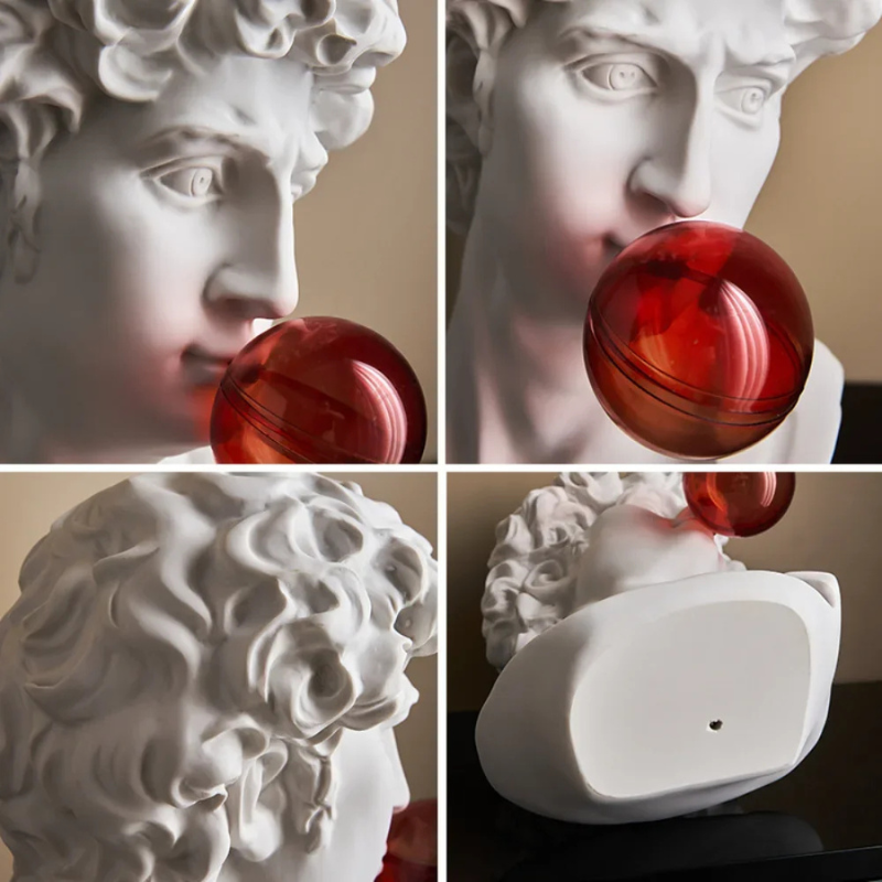 David Kopf Resin-Statue – Moderne Michelangelo Skulptur