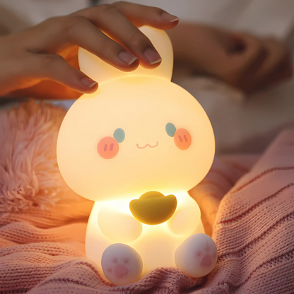 Bunnygold  LED Nachtlicht – Niedliche Berühren Sie-Lampe mit USB-C & Warmlicht