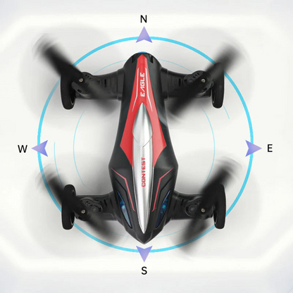 2-in-1 RC Drohne – Luft- & Bodenmodus mit 360° Stunts