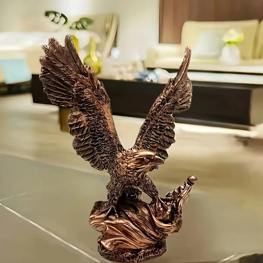 Harz-Adler-Skulptur - Majestätische Tischdekoration für Heim & Büro